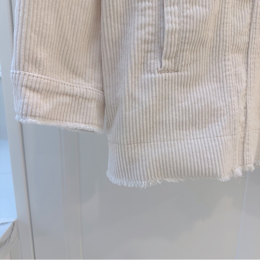 ZARA Cream Corduroy-Style Layer Button Up Jacket - Picture 5 of 6